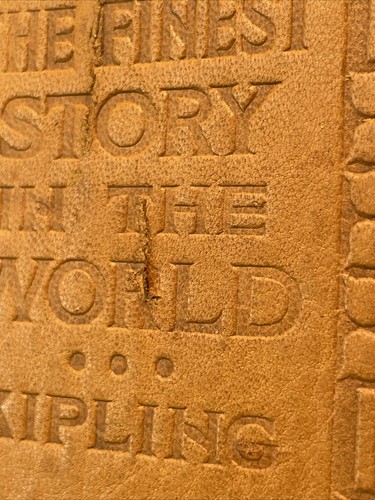 Little Leather Library THE FINEST STORY IN THE WORLD by KIPLING Real Leather - Picture 2 of 8