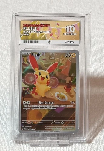 Plusle Paradox Rift 193/182 Holo Illustration Rare Pokémon TCG Graded Ace 10