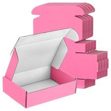 50 Packs Shipping Boxes Cardboard Corrugated Mailer Packaging Product Pink 6 x