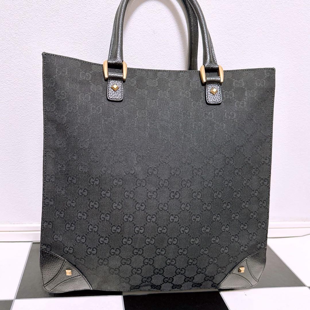 GUCCI GG Canvas Tote Bag Leather Handles A4 Size Excellent Condition thumbnail 3