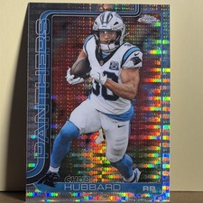 2025 topps chrome football# 42  Chuba Hubbard - Pulsar - Carolina Panthers 🔥