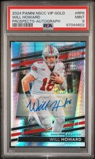 2024 Panini National Will Howard VIP Gold Prospects /18 PSA 9 MINT Autograph