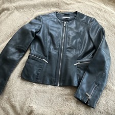 Jakes Nappalederjacke schwarz mit Reißversch...