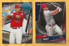MIKE TROUT 2019 TOPPS FINEST #25 + MIKE TROUT 2020 TOPPS FINEST #1