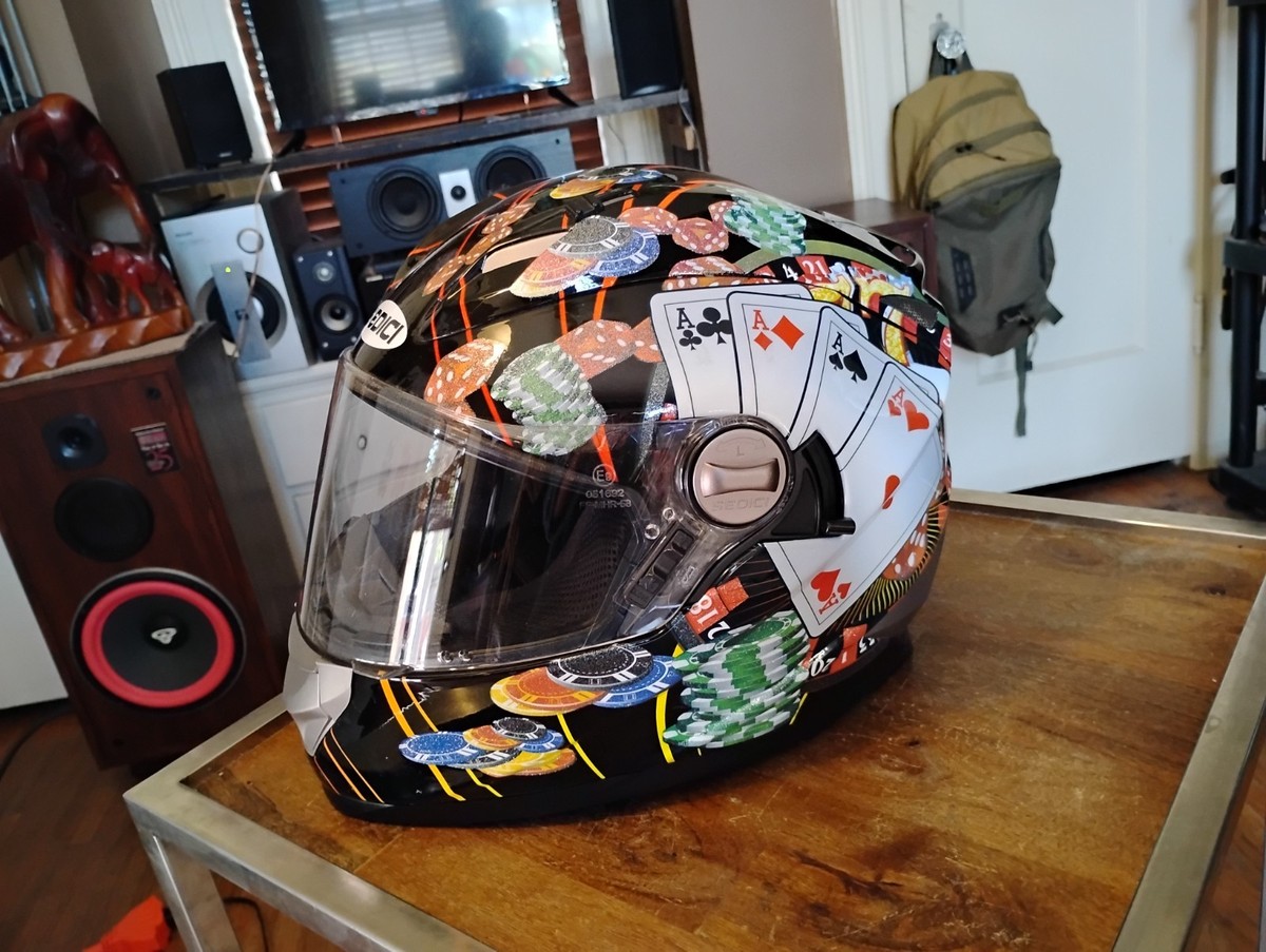 XL Sedici Strada AZZARDO Full Face Casino Cards Poker Motorcycle