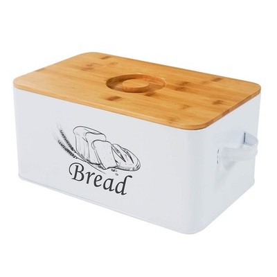 SOTECH Bread Box with 3pcs Jars Coffee Sugar Tea for Kitchen Countertop White...