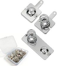 12 Pairs AA Battery Spring Replacement Kit, Nickel Plated Contact Plates  Conve