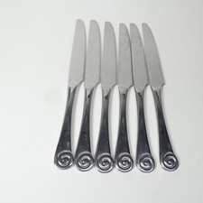 Robert Welch Ammonite 6 Knives Stainless Flatware Lot Helmick Gingko