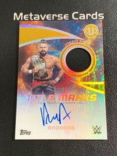 2025 Topps Universe WWE Andrade Gold Stone Title Marks Relic Auto 02/50 SP