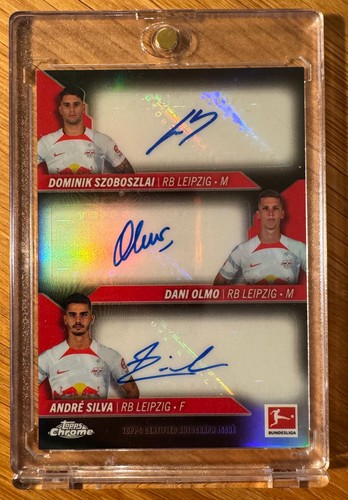 topps chrome Bundesliga 22/23 Triple Auto • RB Leipzig Szoboszlai - Olmo - Silva