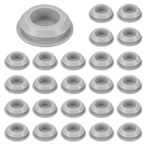 100 STK Silikon Lochstopfen Gummistopfen, 5 Größen Schwarz