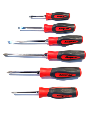 #ad #ad Snap On Tools USA SHDX60BR NEW 6 Piece RED Hard Handle Screwdriver Set $169.95
