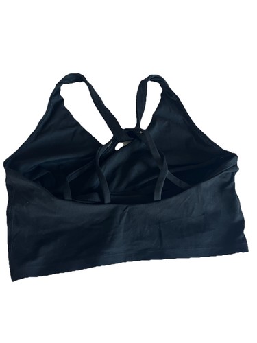 Sujetador deportivo Offline By Aerie negro talla grande con tiras en la espalda Lounge Bralette - Imagen 3 de 5