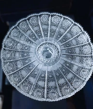 Czech bohemia crystal glass - cut plate"5 parts" 31cm/12"