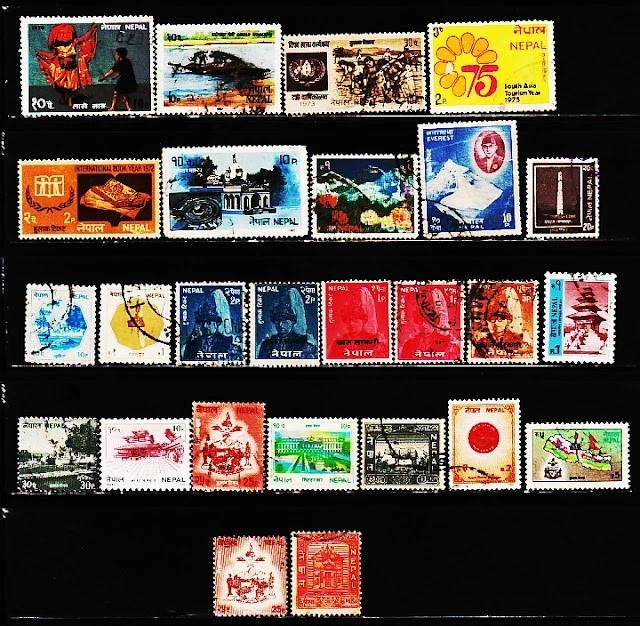 NEPAL 61 DIFFERENT USED/MINT STAMPS #3020 - Image 2 of 2