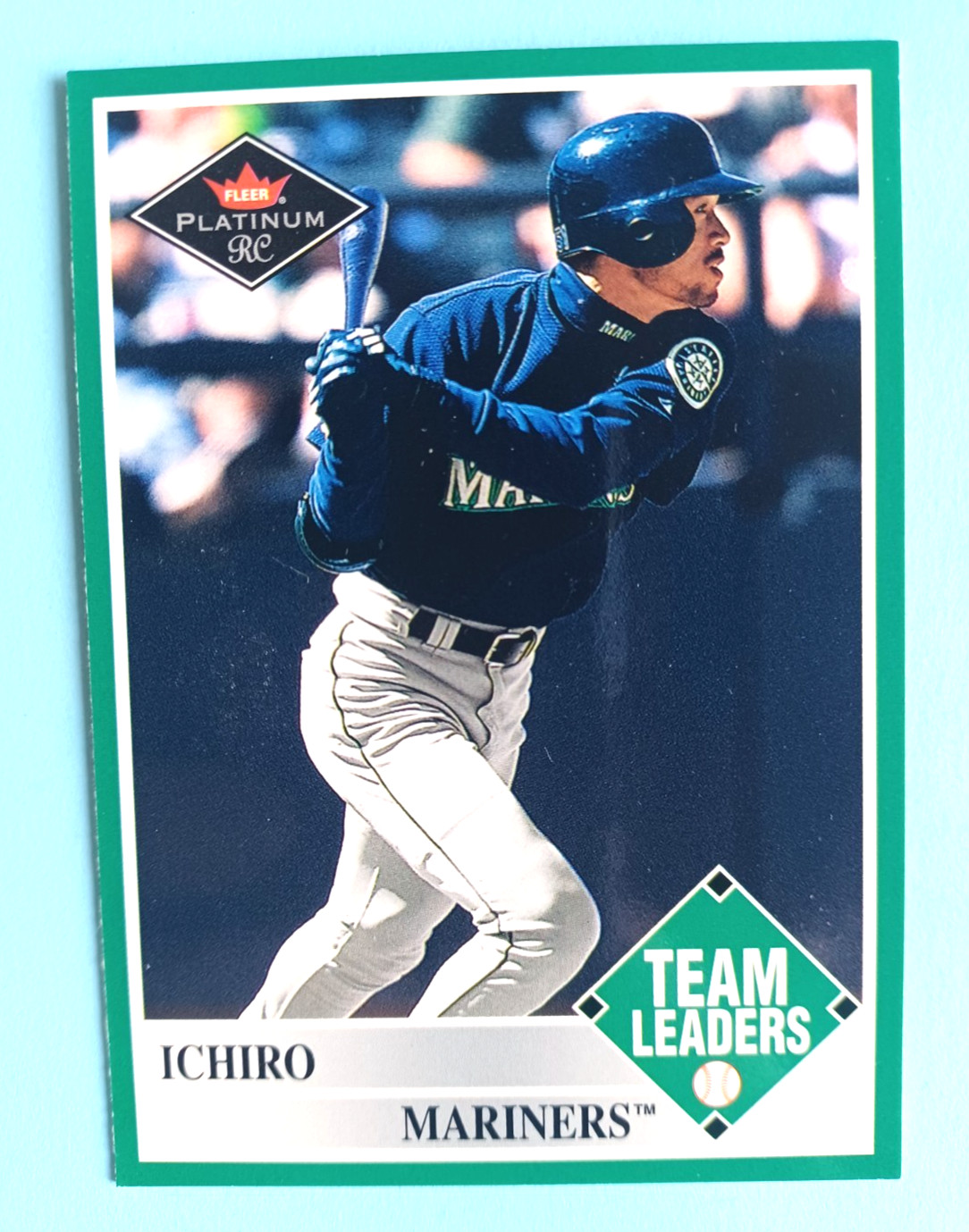 2001 FLEER PLATINUM ICHIRO SUZUKI #436 RC ROOKIE TEAM LEADERS SEATTLE MARINERS