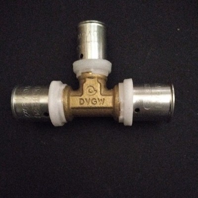 Zewotherm Pressfitting T-Stück reduziert 20x2-16x2-20x2 TH-Kontur