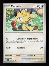 Carta Pokemon Meowth 052/165 Scarlatto e Viola 151