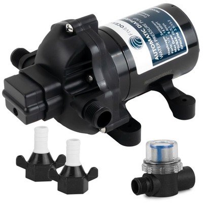 Water Diaphragm Self-Priming Pump, 3.0 GPM, 45PSI Automatic Water Pump, 12V DC