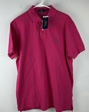 Polo Ralph Lauren Men Custom Slim Fit Short Sleeve Magenta Pink Large New 69.99