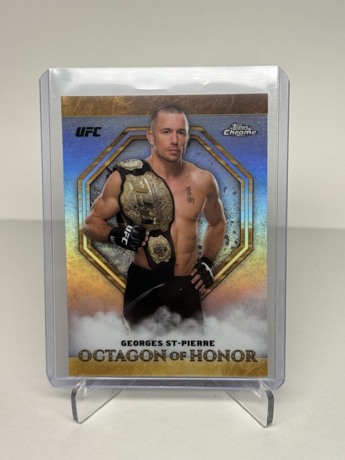 2019 Topps Chrome UFC - Octagon of Honor Georges St-Pierre holo
