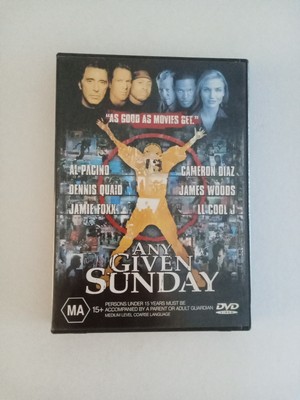 Any Given sunday dvd - rated ma region4 PAL-AL Pacino, Cameron Diaz A3 Free Post
