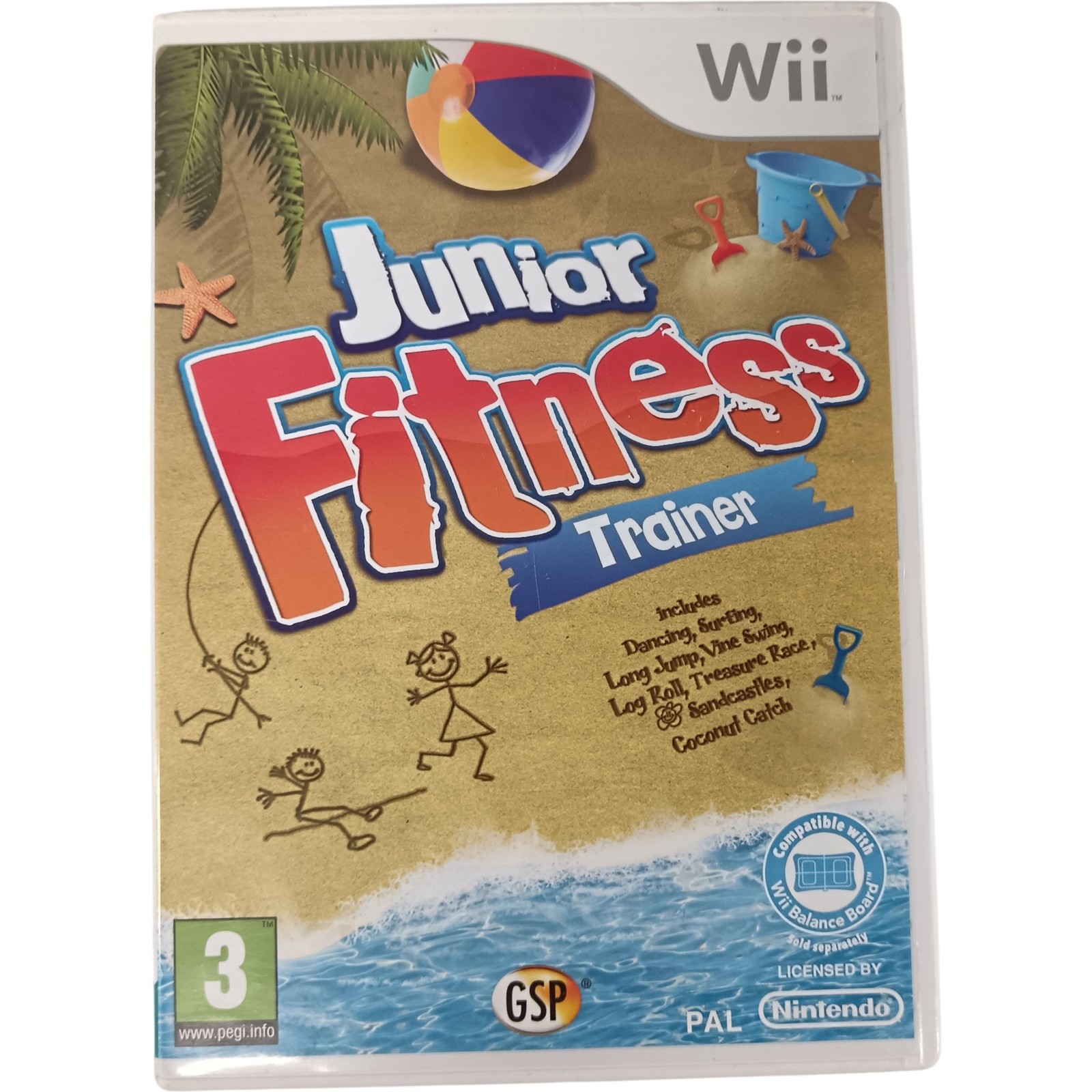 Junior Fitness Trainer Nintendo Wii Game for Kids PAL GSP PEGI 3 PAL Preloved