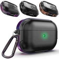 For AirPods Pro 3 Case, Aluminum Protection Cover with Keychain, Multicolor