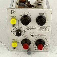 Tektronix Type 53/54D Plug-In High Gain Differential Amp for 500-Series Scopes