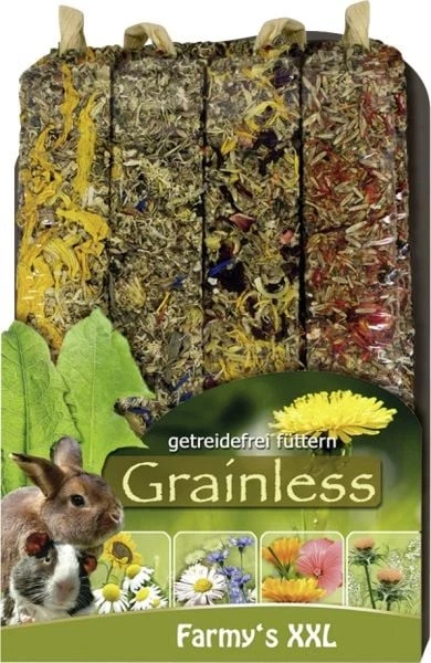 JR Grainless Farmys XXL Flower 4er-Pack  Kleintierfutter
