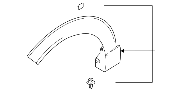 Genuine Mazda DGH9-51-W20 Wheel Opening Molding Replacement  