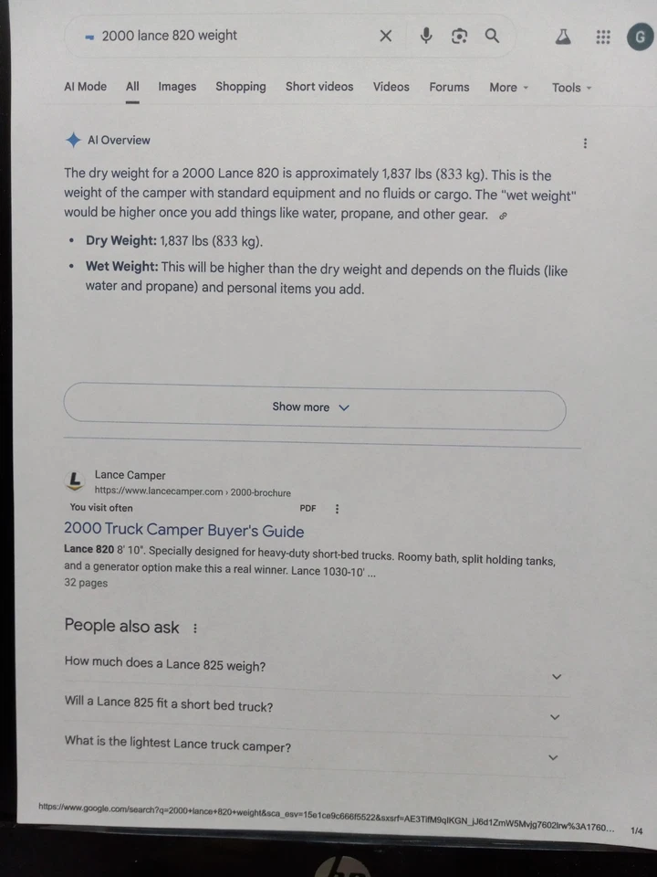 Lance slide in truck camper - Image 4 of 4