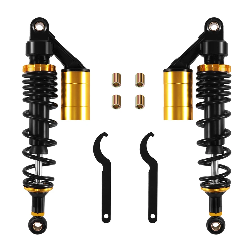 13.5" 340mm Motorcycle Rear Air Shock Absorbers Suspension Fit For Harley Honda Foto 2 de 4