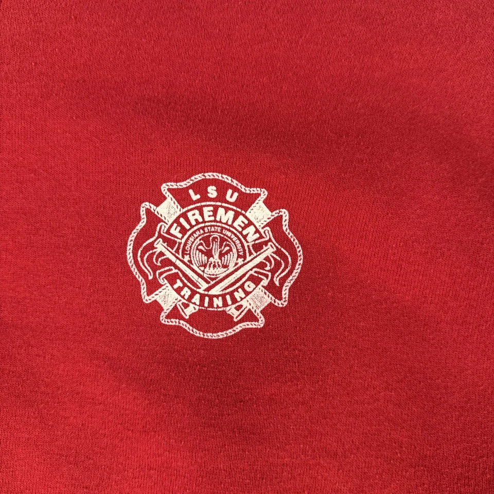 Vtg LSU Firemen Training Sweatshirt Red Men’s Long Sleeve XL Fruit Of Loom Best - Image 3 of 4