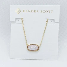 Kendra Scott Elisa Gold Pendant Necklace in Lilac Opal