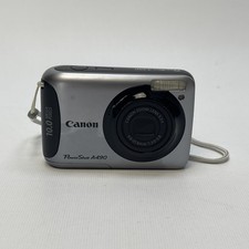 Canon PowerShot A490 Digital Camera 10.0 MP 3.3x Optical Zoom For Parts / Repair