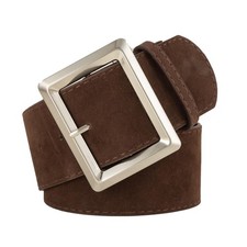   s Leather Belts for Jeans Dresses Vintage Wide Chunky Belt Fashion Thick Sue...