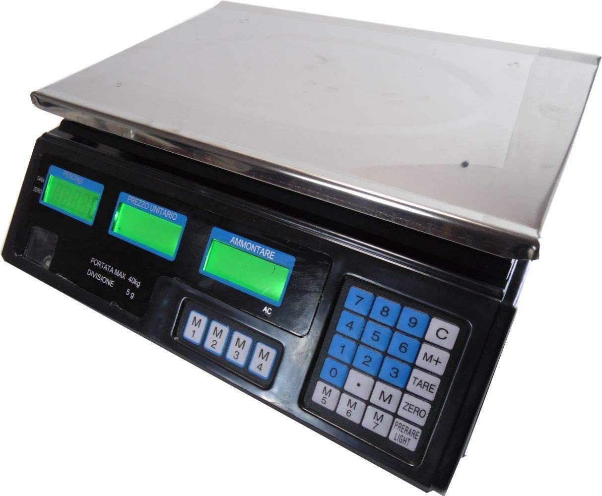 Bilancia Elettronica Digitale Professionale Min. 5 Gr Max. 40 Kg Divisione 5 Gr