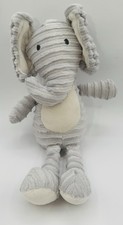 2022 Chick Pea Gray Elephant Plush Ribbed Lined Stuffed Animal Toy Lovey 11"