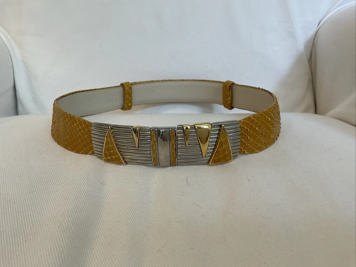 Judith Leiber vintage gemstone cabochon belt white leather adjustable OS Baguette Deco Gems Belt Black - Judith Leiber main image 3