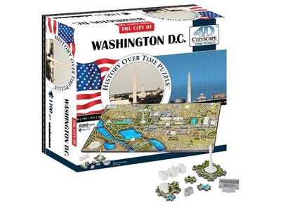 4D Cityscape Time Puzzle, Washington D.C. 1100+ Pieces, New Sealed