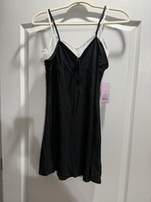 Women's Small Wild Fable Black Dress-Layered Mini Slip lightweight NWT