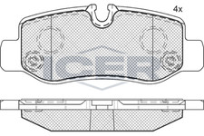 Bremsbelagsatz Hinten Brembo-System für Mercedes EQV W447 Marco Polo ab 14->