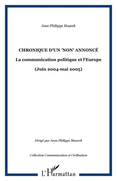 Jean-Philippe Maarek | Chronique D'un Non Annoncé | Taschenbuch | FranzöSisch-image