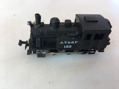 #ad Santa Fe 0 6 0 Steam Locomotive 123 PARTS See Notes N Scale Trains $15.95