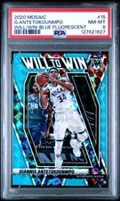 2020 PANINI MOSAIC WILL TO WIN #15 GIANNIS ANTETOKOUNMPO 10/15 PSA 8