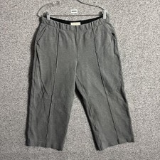 Everlane Women's Size Large Gray Stretch The Dream Wide Leg Cropped Pants