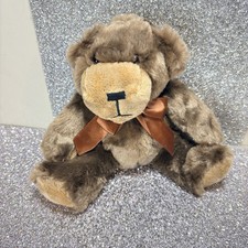 VTG Napco Plush Stuffed Animal Brown Teddy Bear Kids Toys Pretend Play 7.5 x8