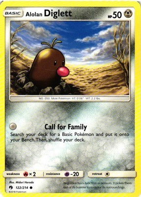 Alolan Diglett Normal 122/214 SM - Lost Thunder MP