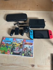 Nintendo Switch with Charging Dock and Accessories 2 Controllers 3 Games